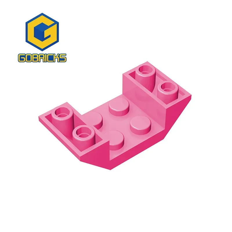 Gobricks 1 шт. MOC Slope перевернутый двойной кирпич 4x2, совместимый с моделью 4871, строительные блоки, детские игрушки на день рождения