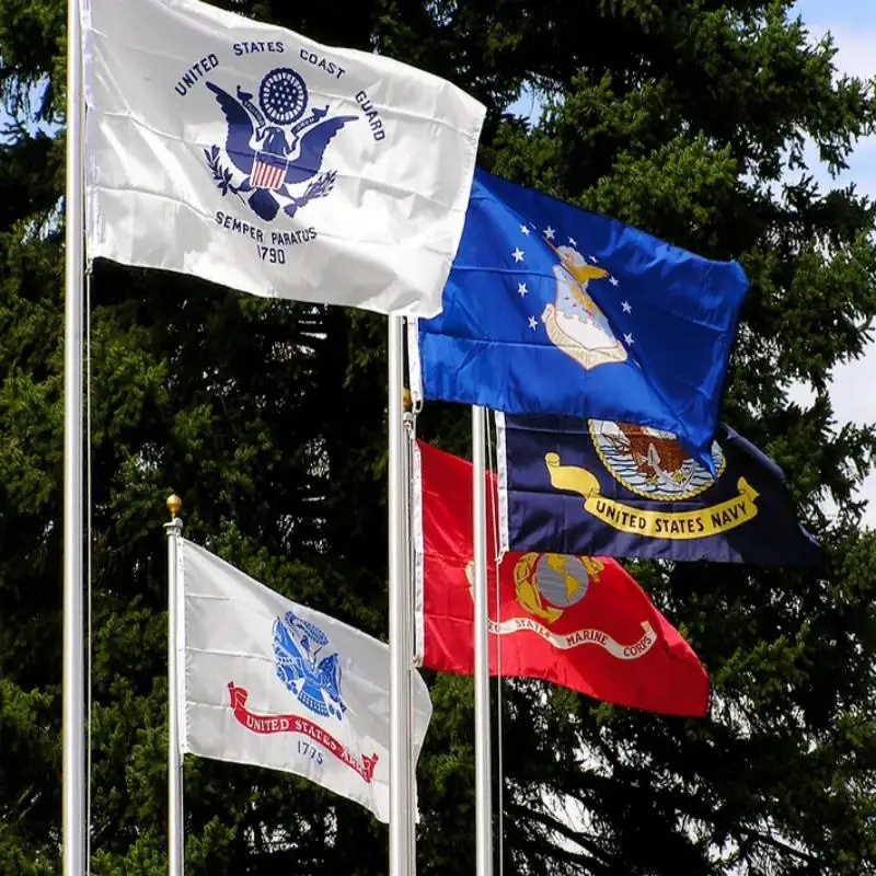 Army Navy Flag 3x5 Outdoor 1775 United State Army Marine Corps Coast Guard Flags Garden Party Indoor and Outdoor Decor