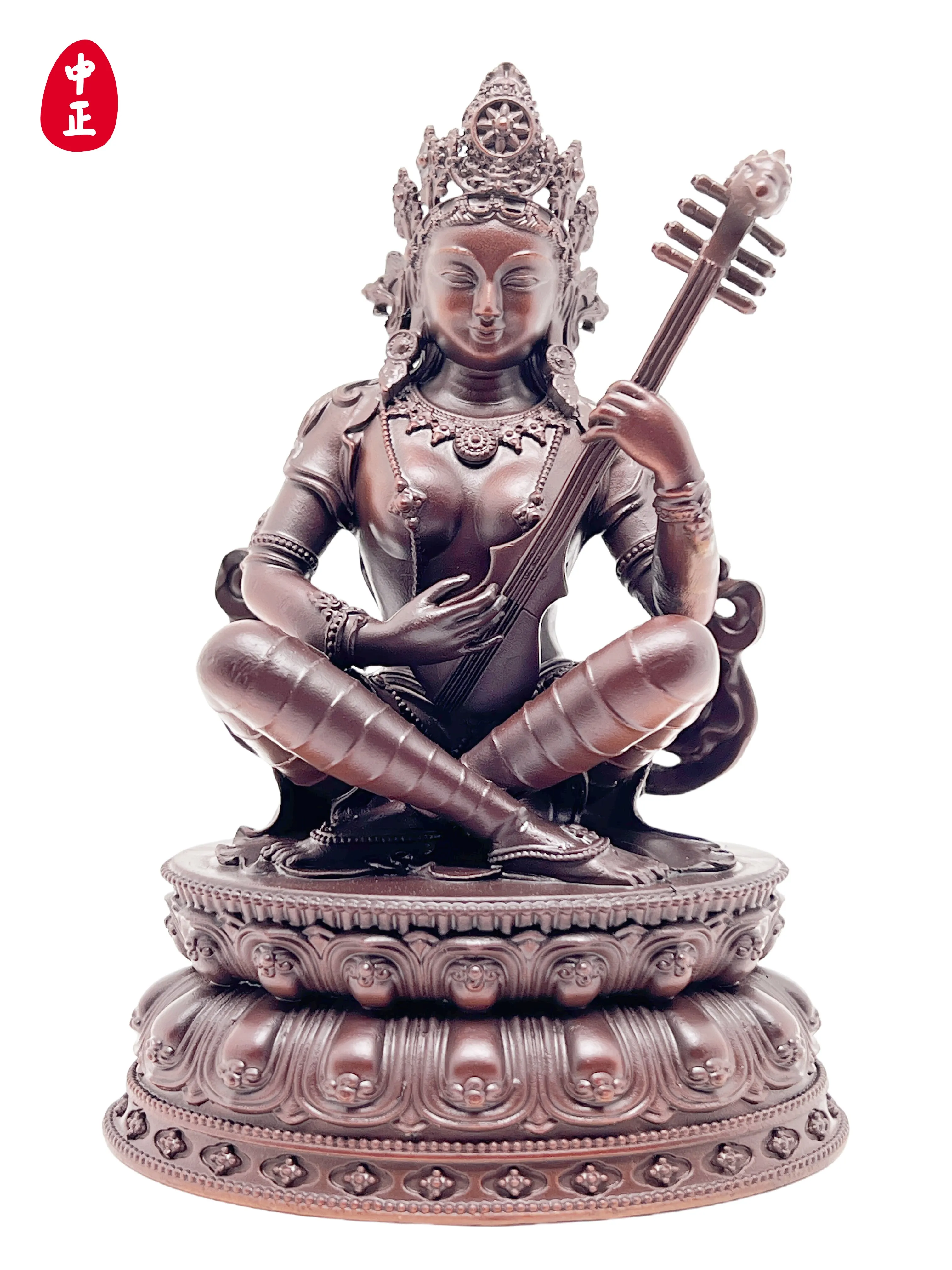 [Exclusive copyright] Miaoyin Tiannu 12 cm Zhongzheng statue intangible cultural heritage handicraft ornament can be installed a
