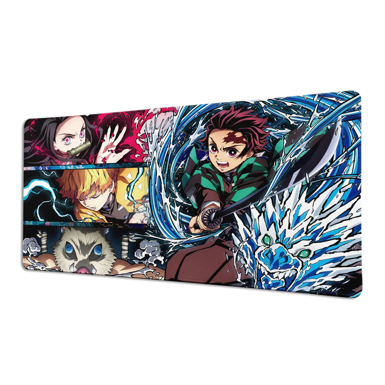 Podkładka pod mysz z nadrukiem HD Anime, antypoślizgowa gumowa podstawa, mata na biurko XXL, podkładka do pisania dla studentów, klawiatura, D-Demon Slayer, akcesoria do gier PC — zdjęcie produktu 7