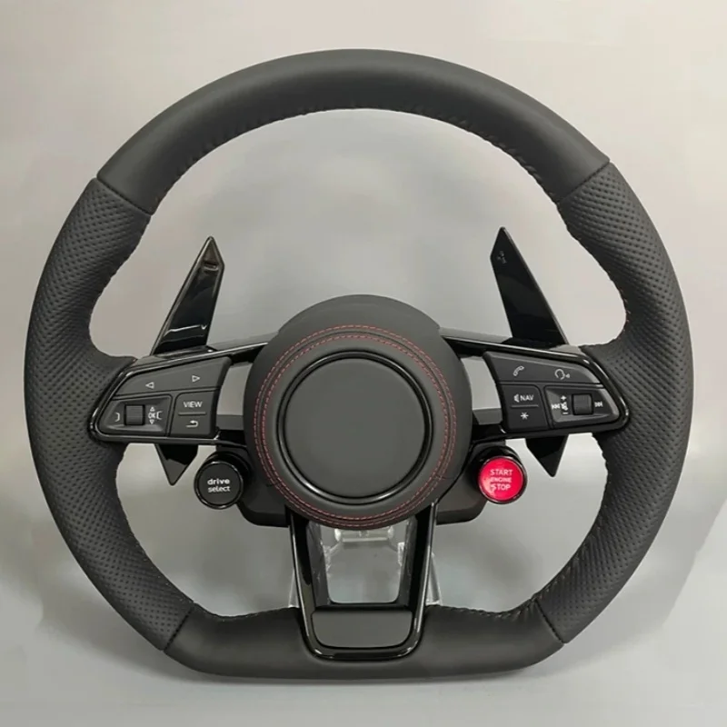 For Volkswagen VW Golf Mk7 GTI Golf R Polo GTE Passat Jetta Full Black Leather Steering Wheel Customizable Sports Steering Wheel