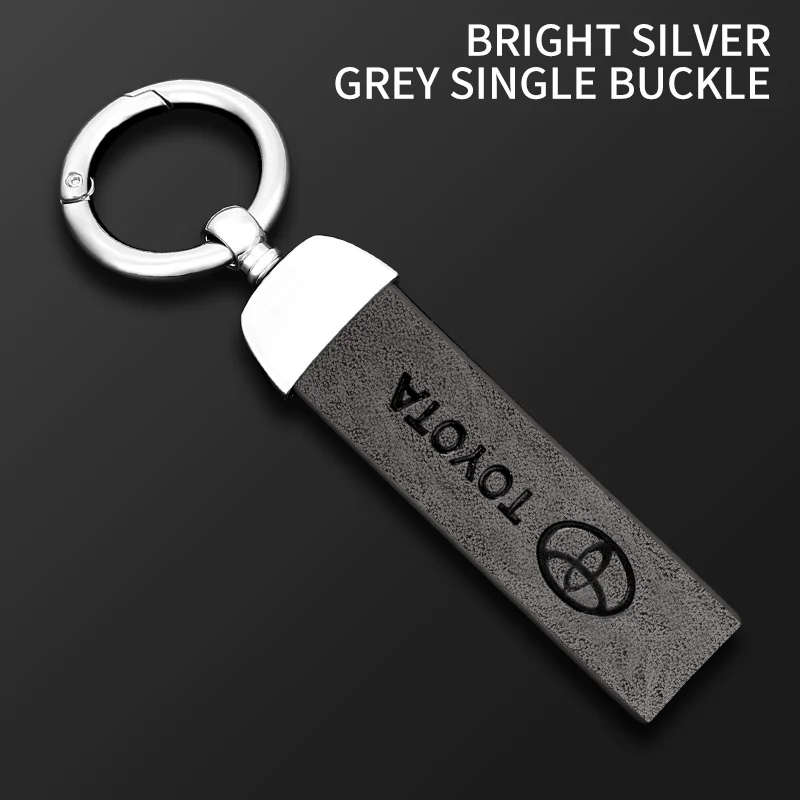 

For Toyota Corolla Camry C-HR Rav4 Yaris Avensis Hilux Prius Auris Zinc Alloy Leather Keychain Car Key/House Key Chain