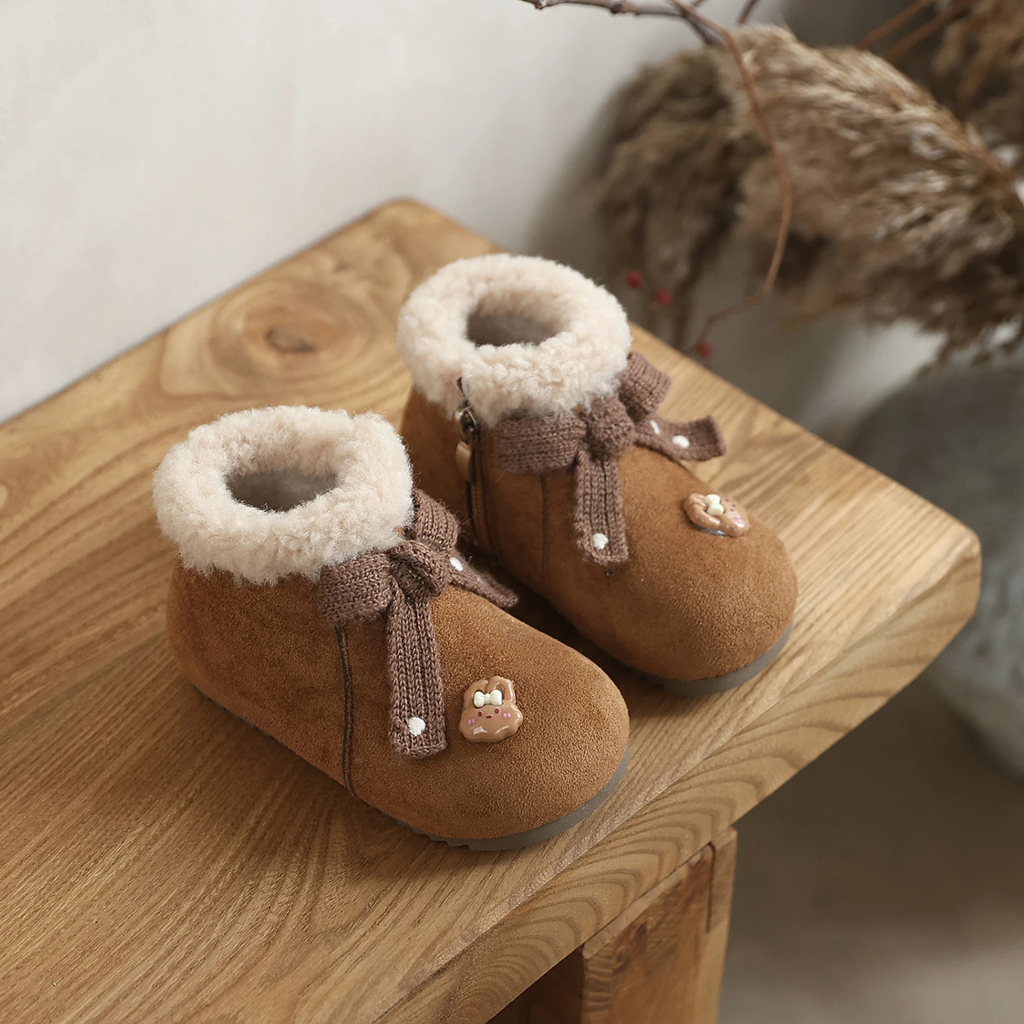 الشتاء الطفل أحذية الثلوج 2025 جديد صوف مبطن أحذية قطنية دافئة للبنين والبنات المضادة للانزلاق لينة وحيد طفل الأحذية ل 1-3Y #5