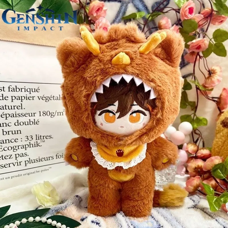 

20cm Game Genshin Impact Plush Toys Zhongli Plushie Pajamas Yae Miko Cotton Doll Soft Stuffed Kawaii Change Clothes Kids Gifts