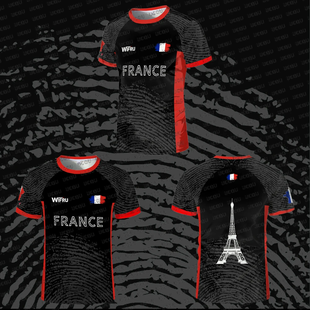 

New French Football T-shirts WIFRU Men's And Women's Breathable Quick-drying Motorcycle Jerseys Summer Football Jerseys Tops