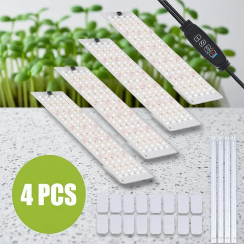 LED Grow Panel Light Ultra-thin Full Spectrum Dimmable Timer Plant Lights Under Cabinet Growing Lamp for Indoor Plants Rack