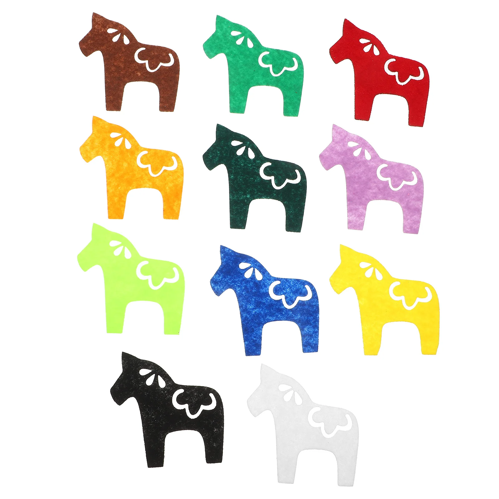 

50Pcs Swedish Horse Felt Ornaments Cute Small Felt Horses Holiday Scandinavian Christmas Tree Decorations Nordic Decor