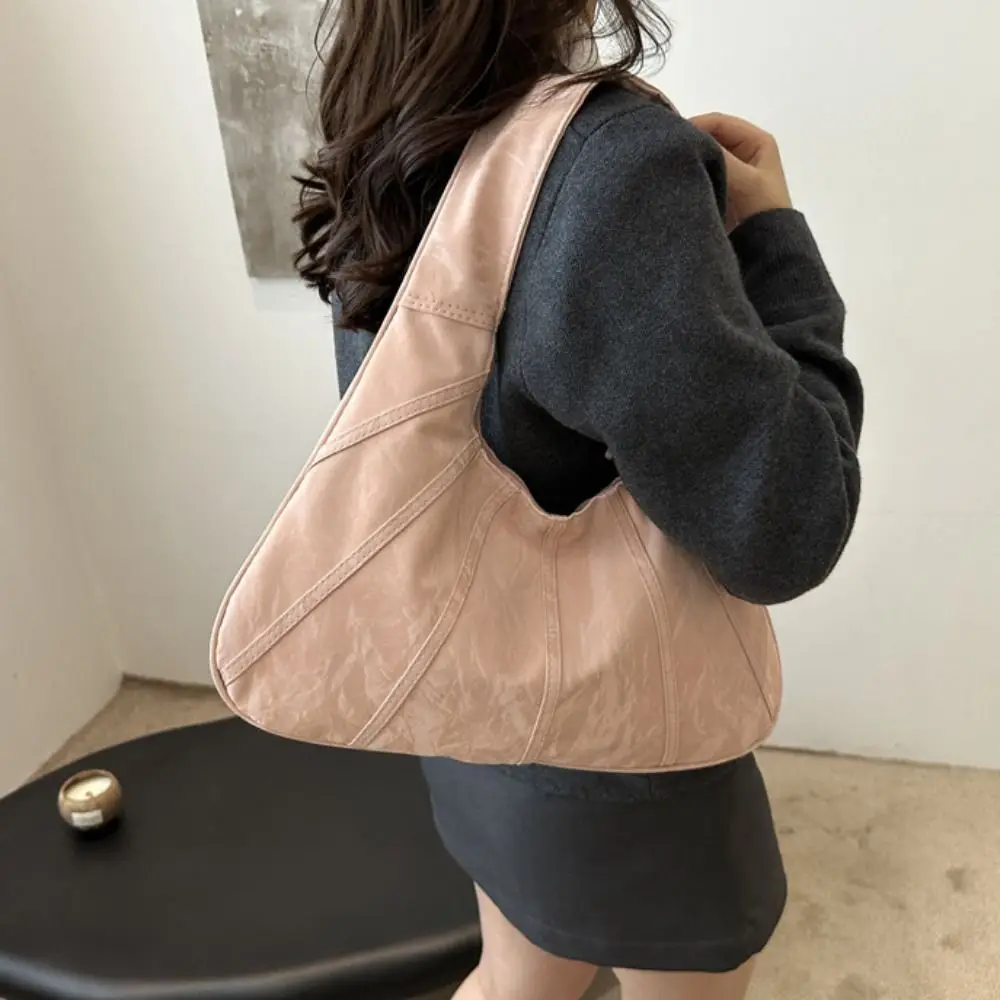 

Casual Shoulder Bag Vintage Hobo Bag Handbag Large Capacity Underarm Bag Fashionable Minority Design Crescent Bag Outdoor