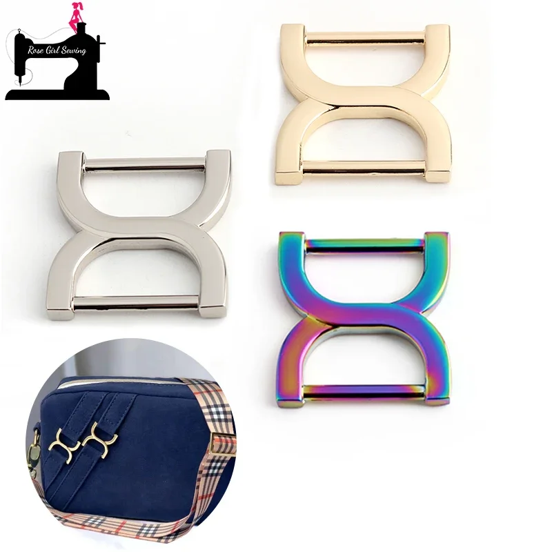 

5PCS 25mm Metal Buckles D Ring Slider Hook For Bag Strap Adjust Clasp Webbing Belt Connector Buckle Garment Handbag Accessories