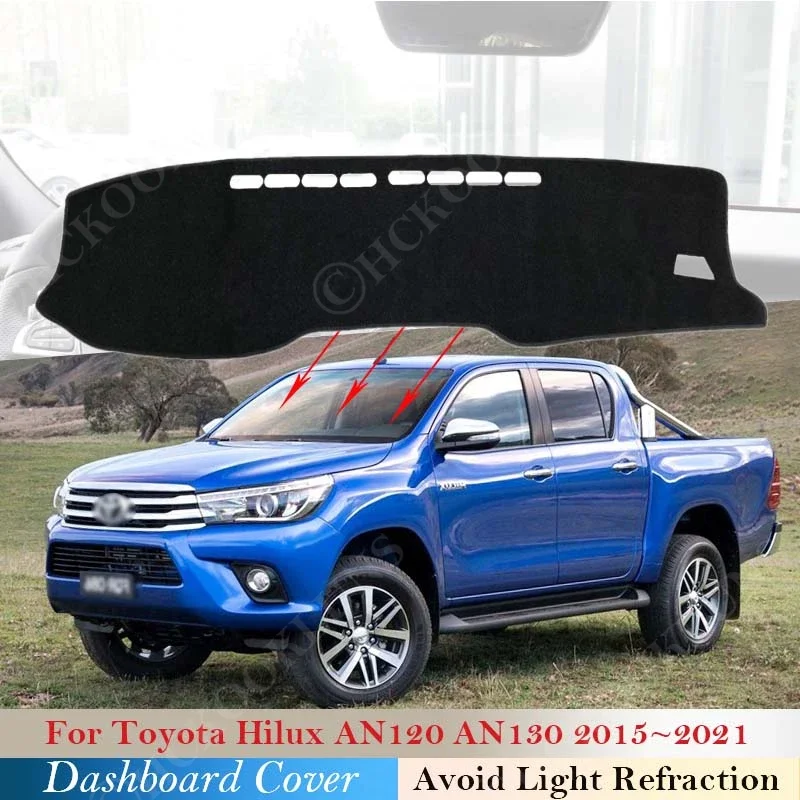 

Dashboard Cover Dash Board Mat Carpet Pad for Toyota Hilux AN120 AN130 2015~2021 Sunshade Cushion Non-slip Accessories 2016 2017