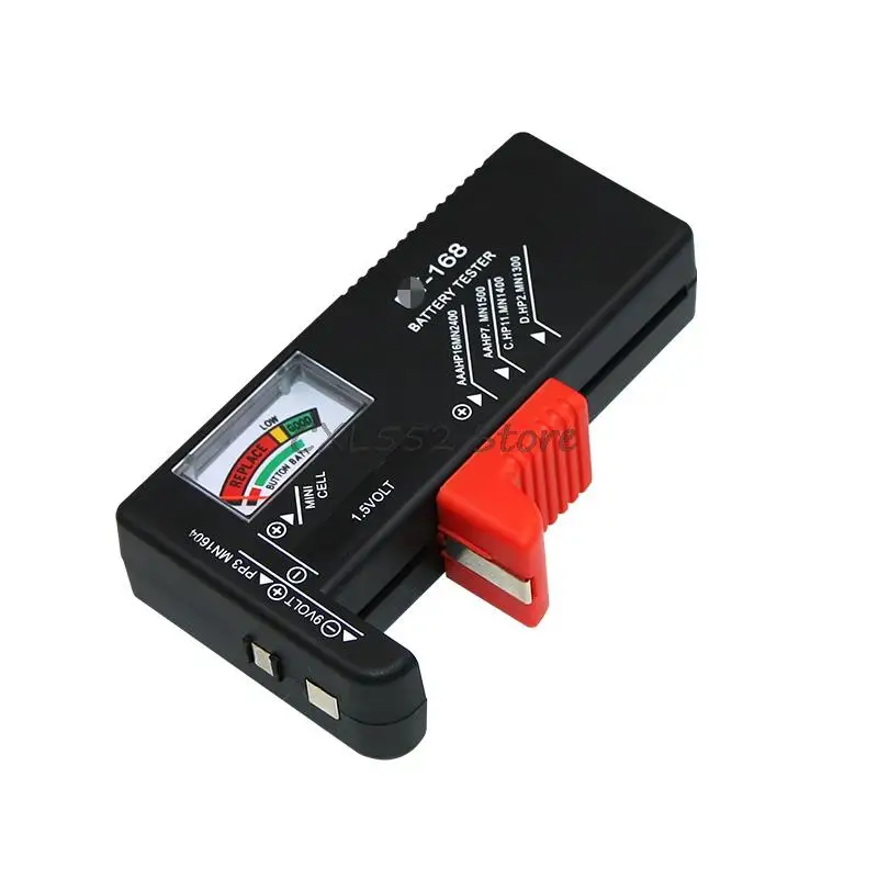 1Pc -168 -168D 1.5V 9V Battery Tester Digital Display Battery Voltage Tester Multi Purpose Tester