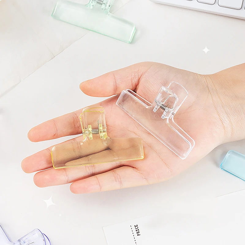 1Pc Transparent Paper Clip Reading Aid Fixed Book Holder Bookmarks Plastic Clip Scrapbook Sticker Storage Clip Student Supplies