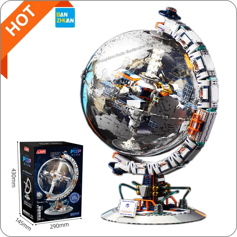 

2 in 1 Interactive Educational Geographic Earth Globe Learn Toy Globe Stand Built LED Night Light Earth Map Space station View