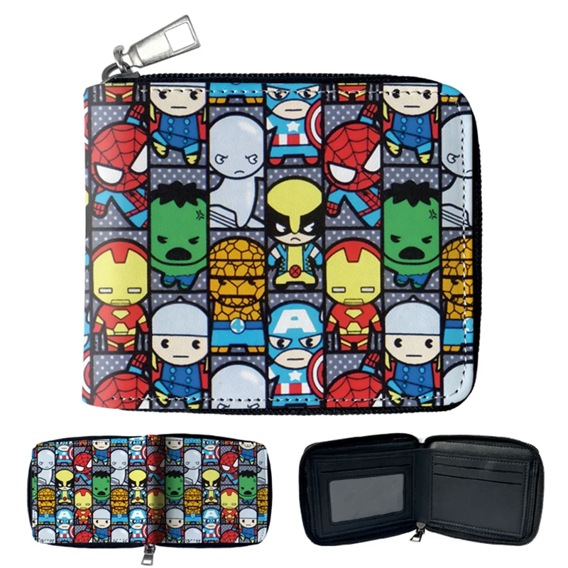 Miniso Marvel Comics Cartoon Round Zipper Wallet Cool Design