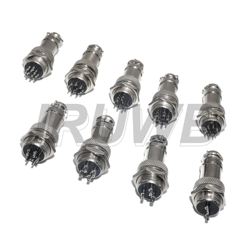 1 مجموعة GX16 16 مللي متر المعادن التعميم الطيران مقبس توصيل التوصيل 2PIN 3PIN 4PIN 5PIN 6PIN GX16 2/3/4/5/6/7/8/9 دبوس الذكور والإناث