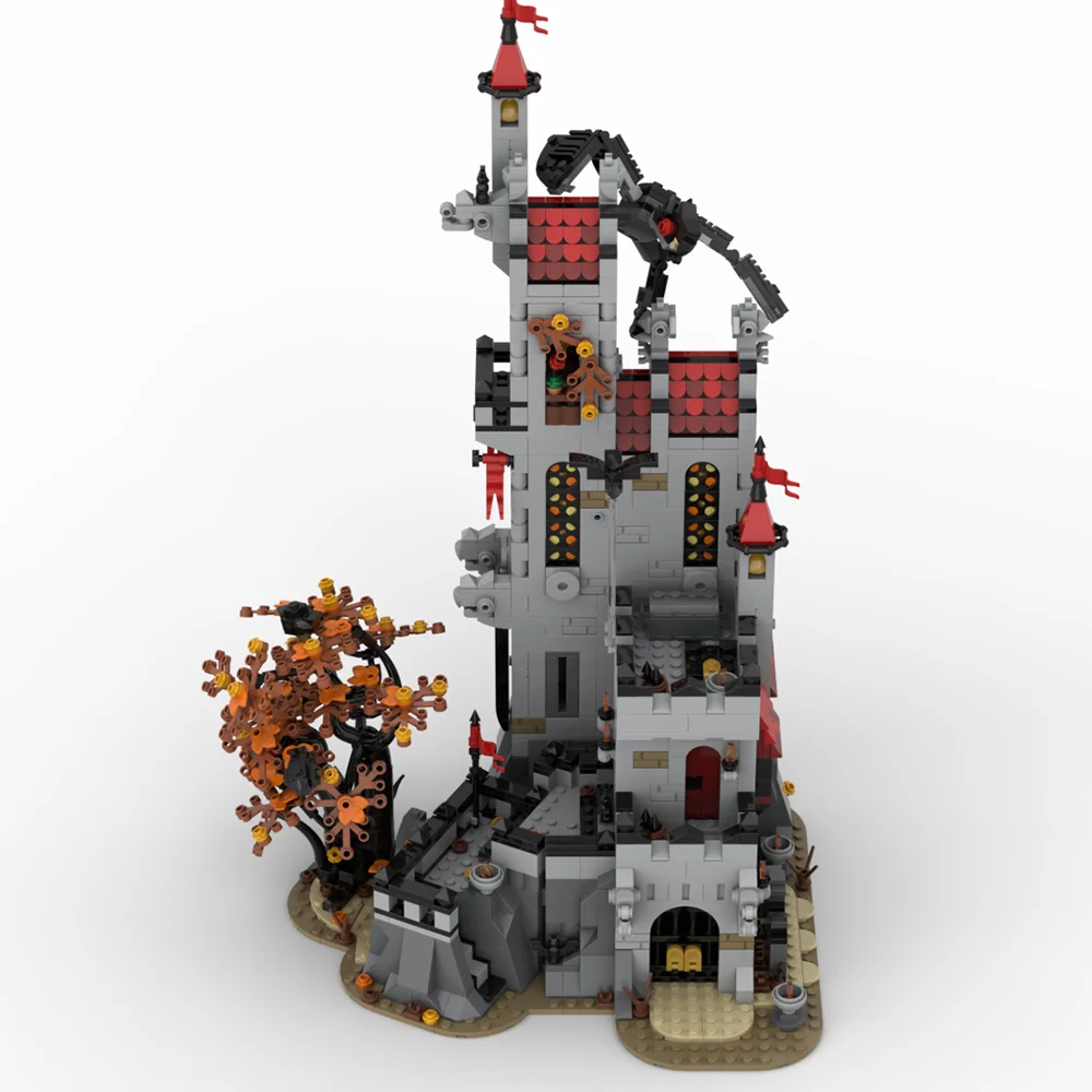 MOC-Fight Knights - Basil Manor 빌딩 블록, 중세 도시 모델, DIY 빌딩 블록 장난감, 어린이 교육 선물, 2233 개