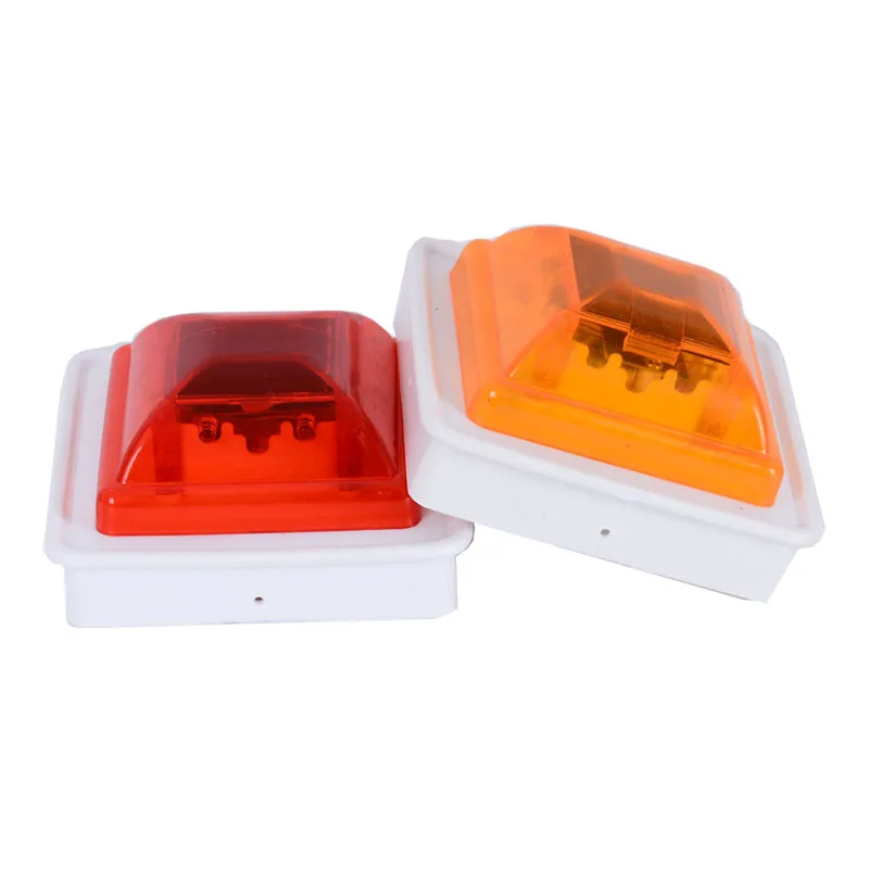 Solar Powered Cap Warning Lamp LED Flashing Lights Road Barriers Traffic Barriers Square Flashing Obstacle Lights  led lights