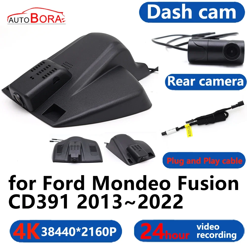 

Plug and Play 4K Wifi 3840*2160 Car DVR Dash Cam Camera 24H Video Monitor Night vision for Ford Mondeo Fusion CD391 2013~2022