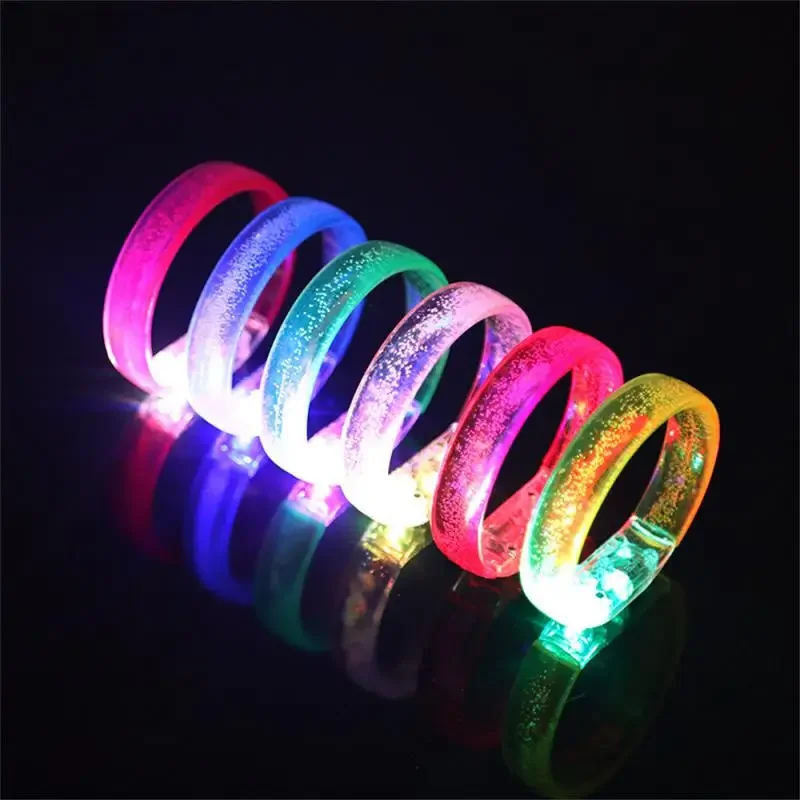 LED Bracelets Personalized Customized Logo Flashing Light Up Bracelet Glow Stick Wristband Birthday Neon Wedding Party