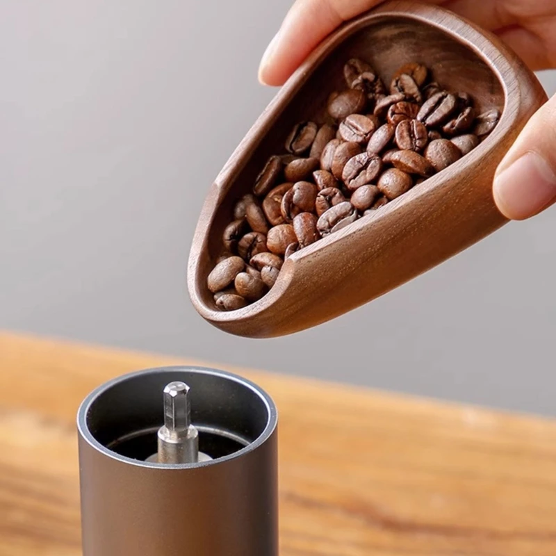 Practical Coffee Bean Dispenser Unique Coffee Bean Container Weighting Tray Wood Dose Cup Suitable for Precise Brewing B03E