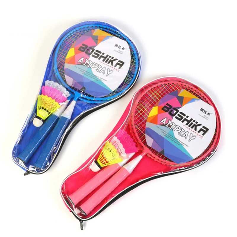 1 Pair Children Tennis Badminton Rackets Ball Set Sports Family Game Toy Kids Badminton Rackets N66