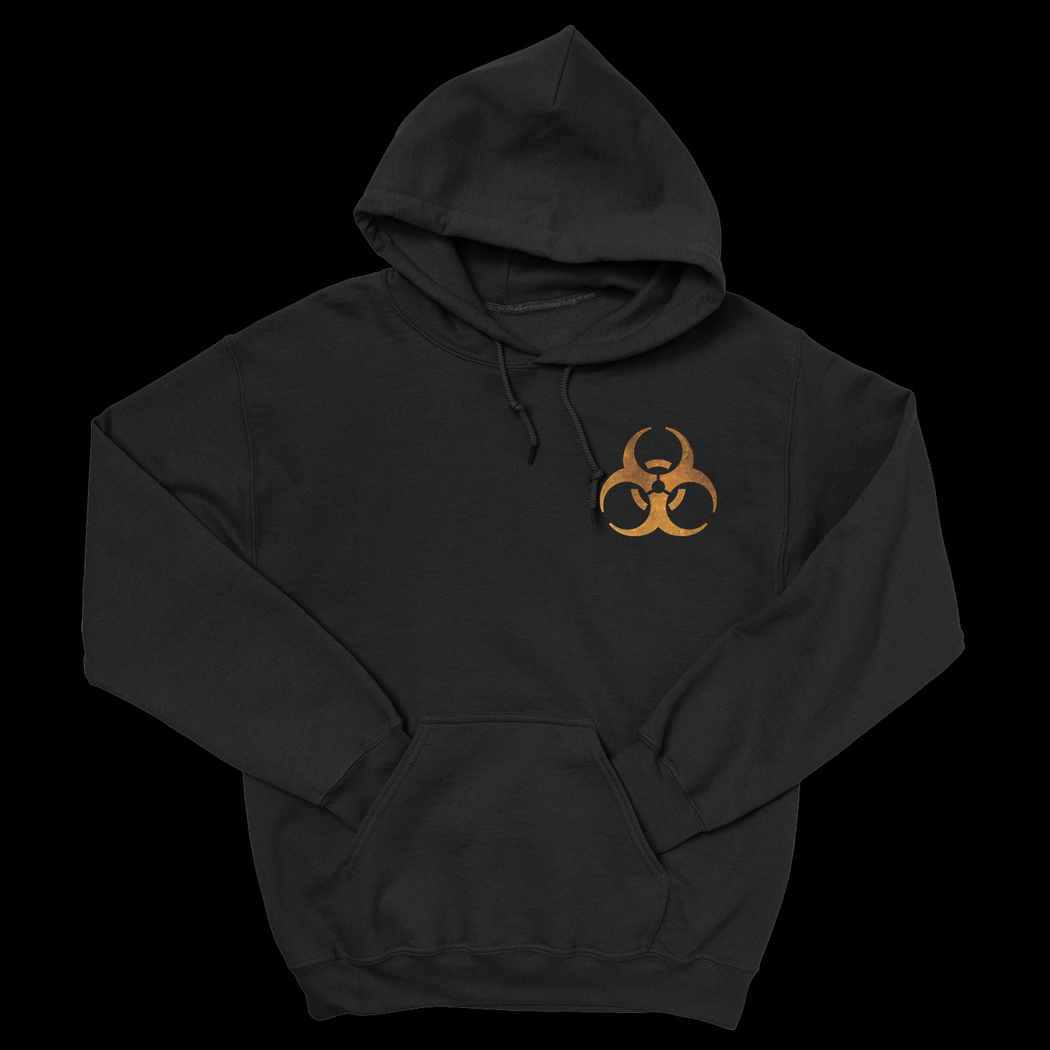 2026 Retro Symbol Hoodie Left Chest Printed Hazard Sign Unisex Pullover Hooded Sweatshirt Y2k