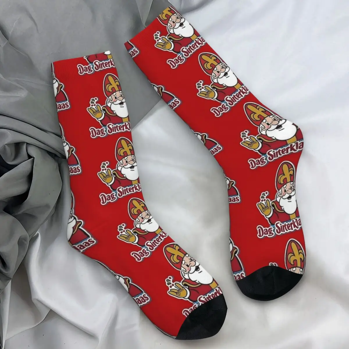 Vrolijk Kerstdag Saint Nicholas Sokken Cartoon Kawaii Kousen Volwassenen Mannen Comfortabele Fietssokken Lente Anti Slip Sokken