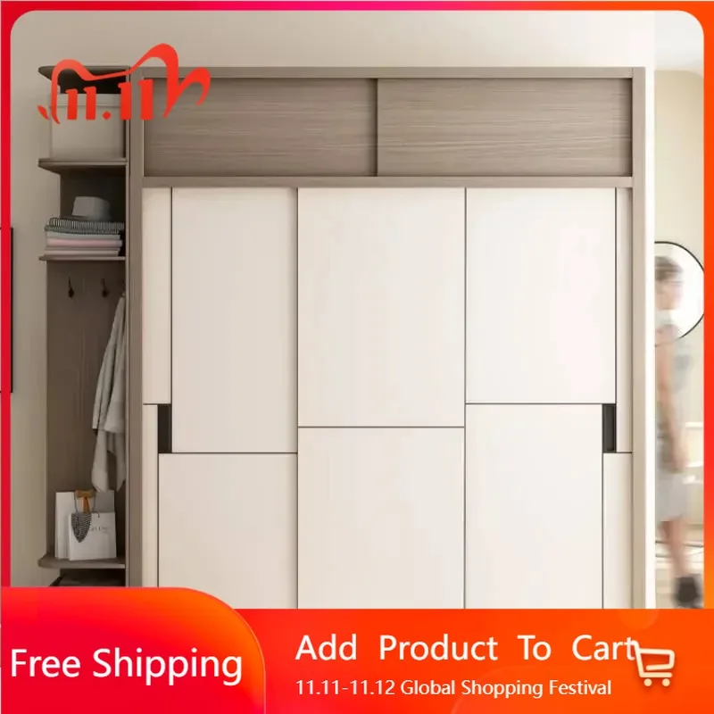 

Chinese Modular Wardrobes Sliding Door Orgnizer Modern Bedroom Wardrobe Display Wooden Improvement Muebles Trendy Furniture