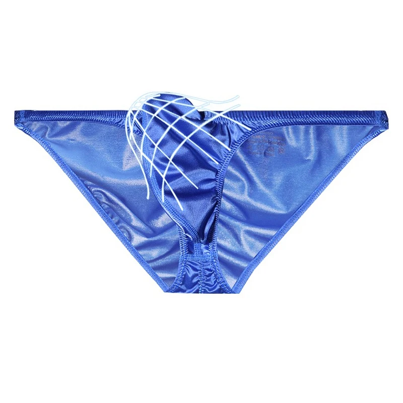 2PCS Japanese men's underwear upturned style narrow side triangle panties low waist sexy tight half wrap buttocks briefs