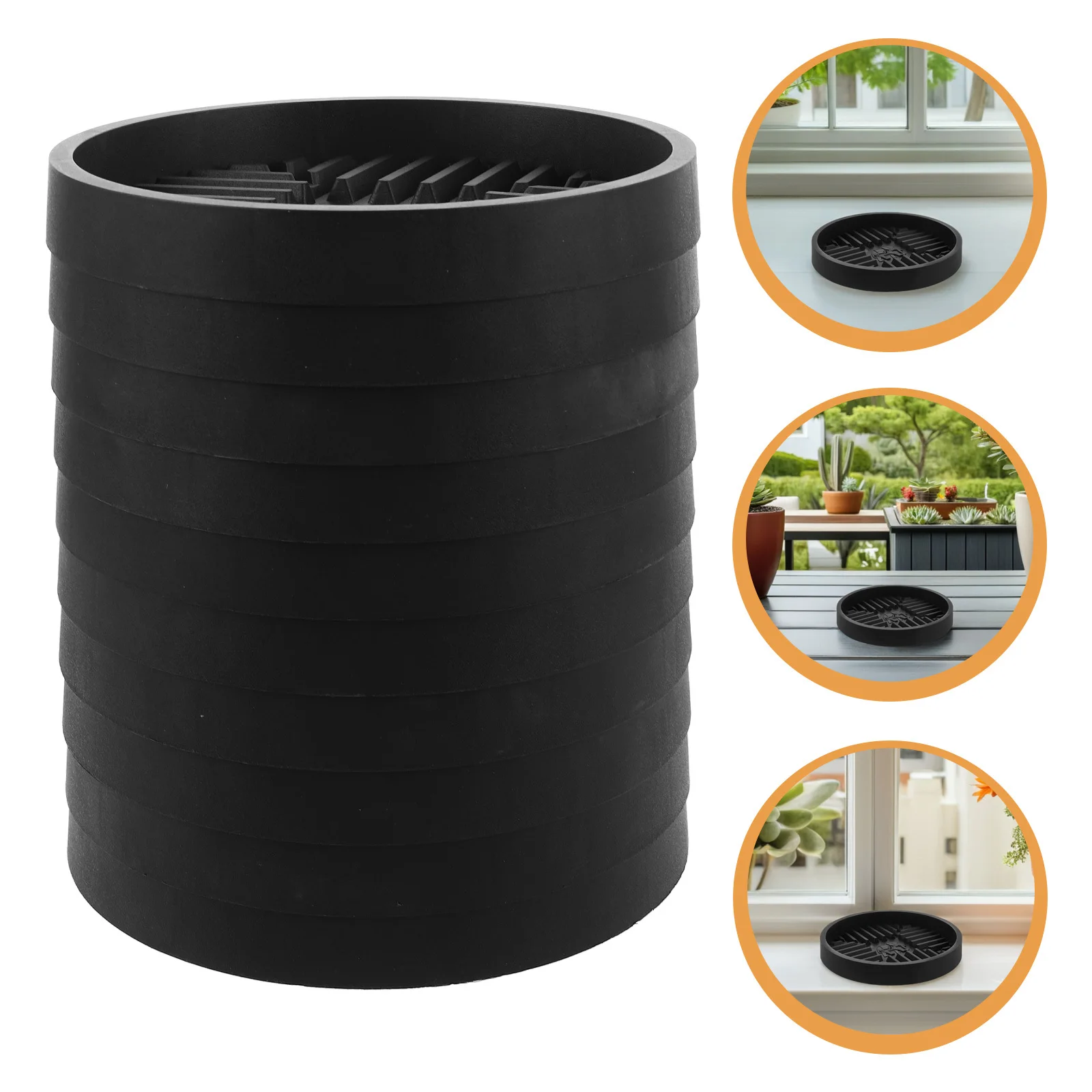 

10Pcs Drainage Tray Plant Saucer Thickened Hard Plastic Round Pot Drip Plate for Indoor Outdoor Gardening Flower Pot Bottom