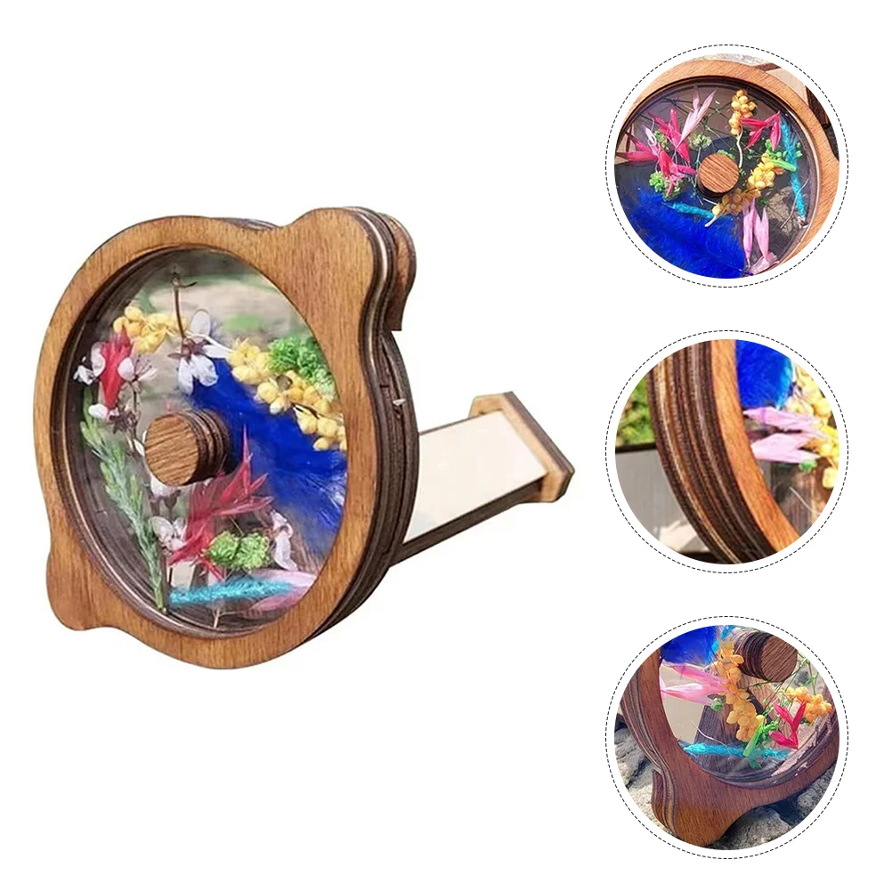 Zoetrope Gift for Outdoorsy Kids Rotating Kaleidoscope Wooden Child Handmade Toys