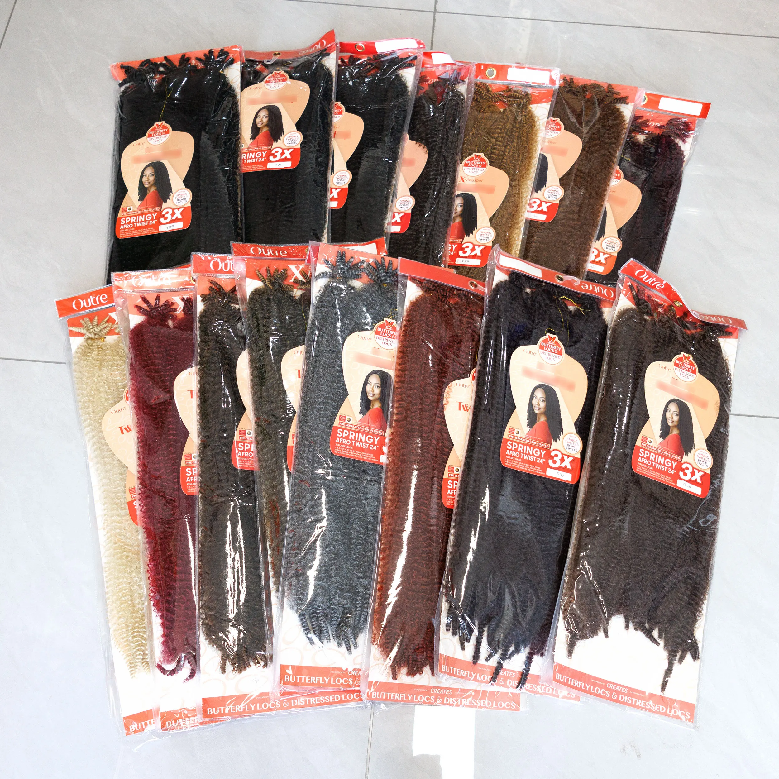 Afro Twist Hair 24Inch Pre Fluffed Spring Twist Hair 100% Handmade Synthetic Hair Extensions for Black Women