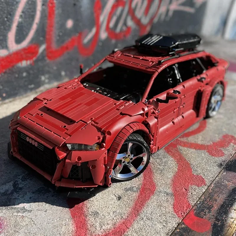 MOC التقنية الجديدة- 150275   Avant RS6 1:8 مقياس السيارات الخارقة سباق السيارات الرياضة نموذج اللبنات ألعاب تعليمية هدايا أعياد الميلاد