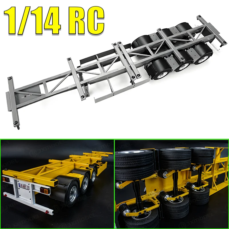 1:14th Scale JXmodel Simulation RC Model Double Semi-trailer Decoration for RC Truck JXmodel Car