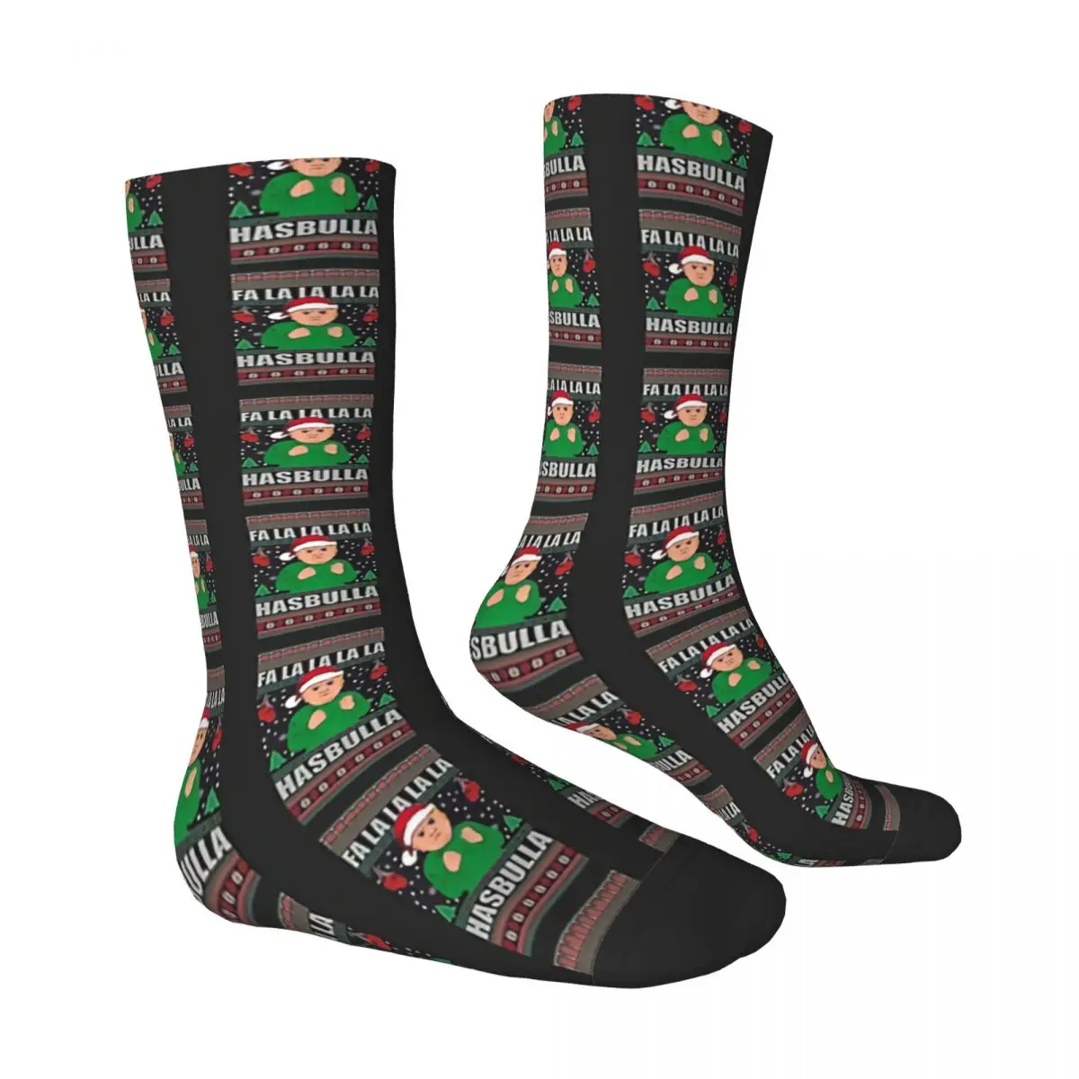 Hip Hop Retro Funny Christmas Crazy Men's Socks Hasbulla Magomedov Unisex Street Style Printed Novelty Happy Crew Sock Boys Gift