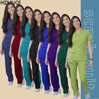 Conjuntos de uniformes médicos para mujer, uniformes quirúrgicos de Hospital, pantalón superior de manga corta, accesorios de enfermería, ropa para médicos, ropa de trabajo