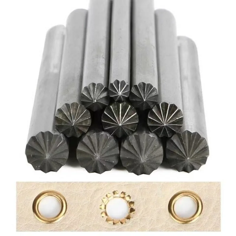 4 5 8 10 12mm Cracking Eyelet Punch Tool Button Mold Clothing Accessories Leather Craft Punching DIY Eyelet Making Set Kit