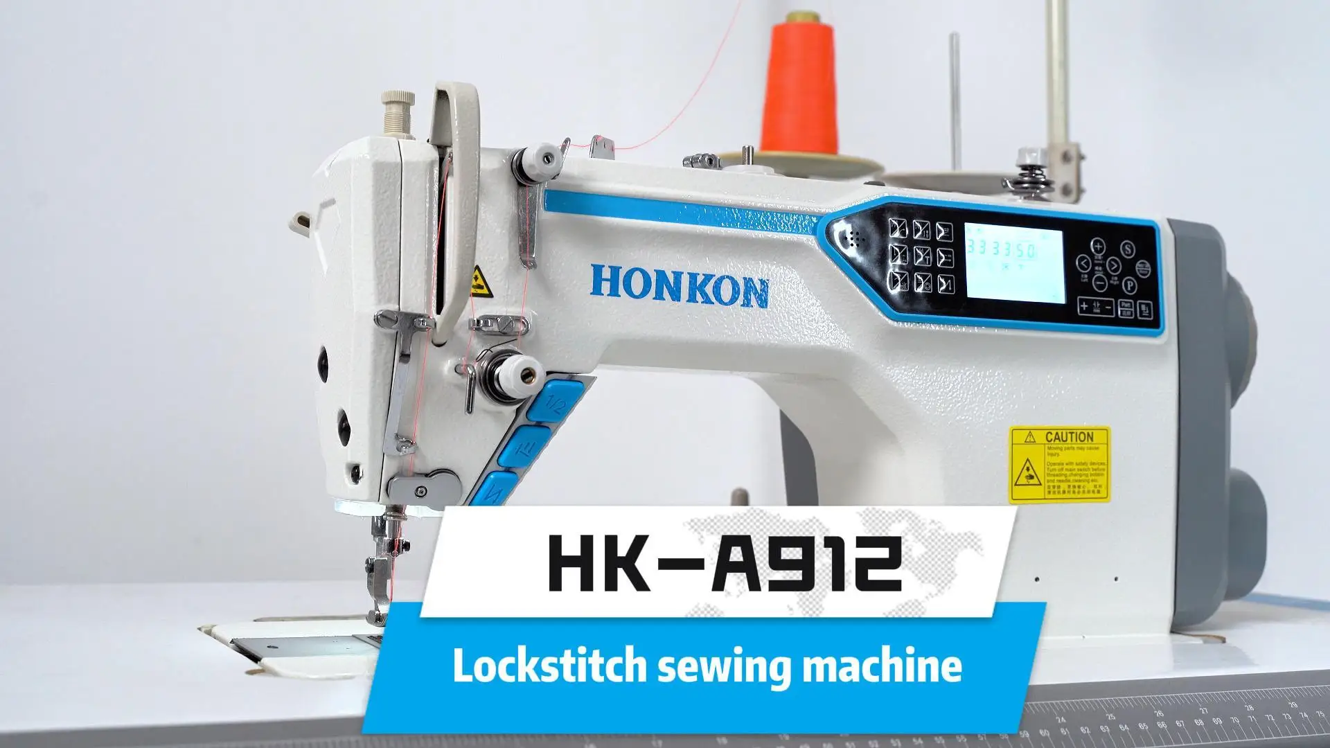 Gold Seller HK-A912 High Quality Automatic Lockstitch Sewing Machine Single Flat-Bed Manual Feed Mechanism Industrial Use 4