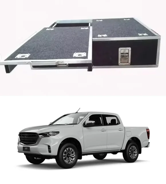 High Quality Aluminum Alloy Pickup Back Camping Storage Drawer Tool Box System For Mazda BT50