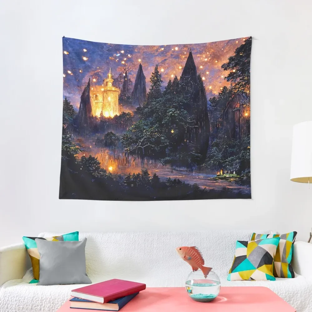 

City of Elves Tapestry Room Decorator On The Wall Cute Decor Tapestry