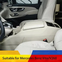 For Mercedes Benz's New V-Class Vito VITO V250 V260 Modified V-class Armrest Box Central Car Without Refrigerator PU Leather
