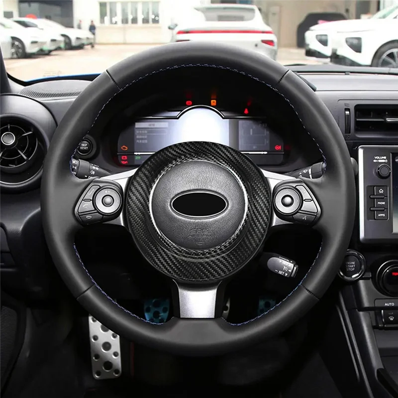 

Премиальный чехол из настоящего твердого углеродного волокна для Subaru BRZ Toyota 86 2022 + наклейка на центральное рулевое колесо автомобиля с левым рулем