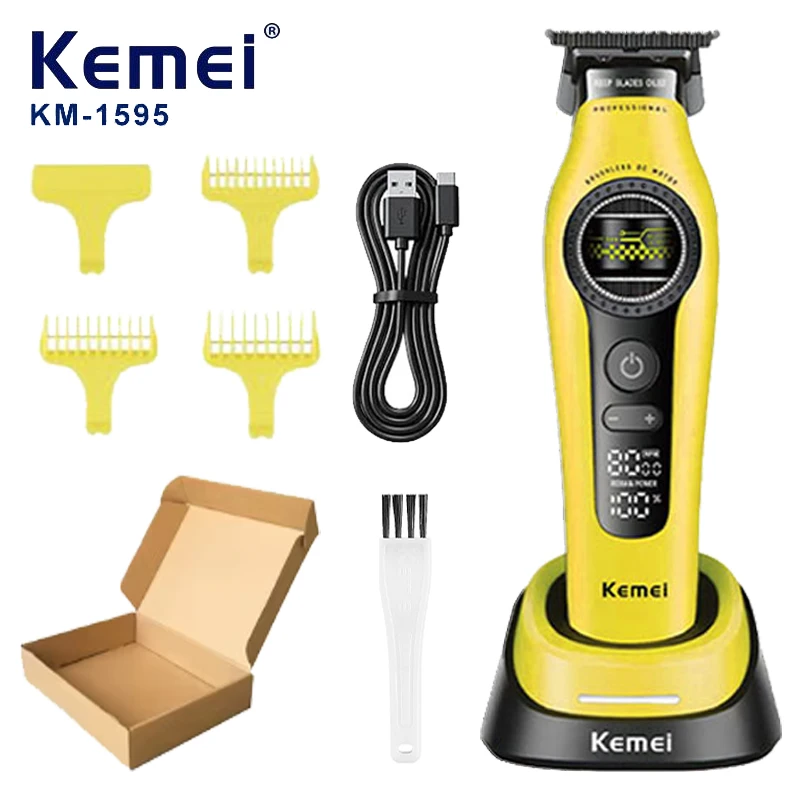 Kemei Clippers Professional Hair Clippers External Rotor Brushless