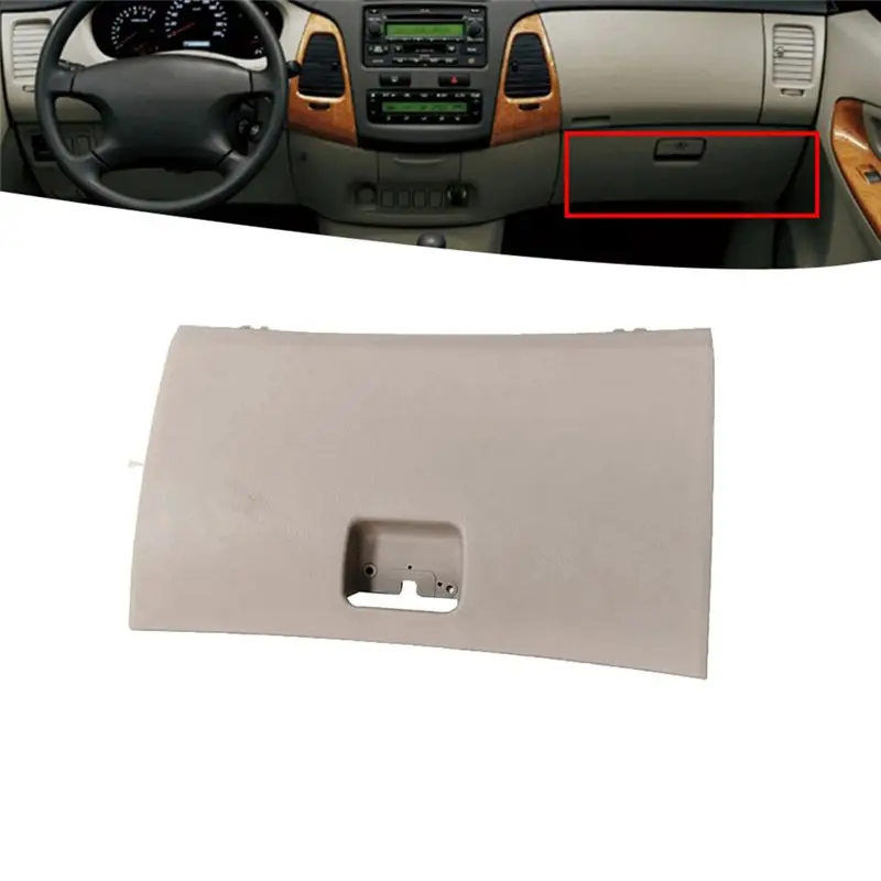 Durable-Passenger Dash Down Cover Beige Car Co-Pilot Storage Box Cover For Toyota Innova 2005-2015 Glove Box Lower Panel