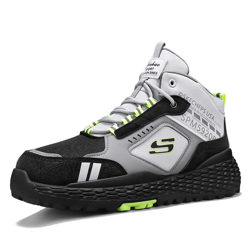 

High cut thick soled outdoor casual sports shoes for men's motorcycle shoes