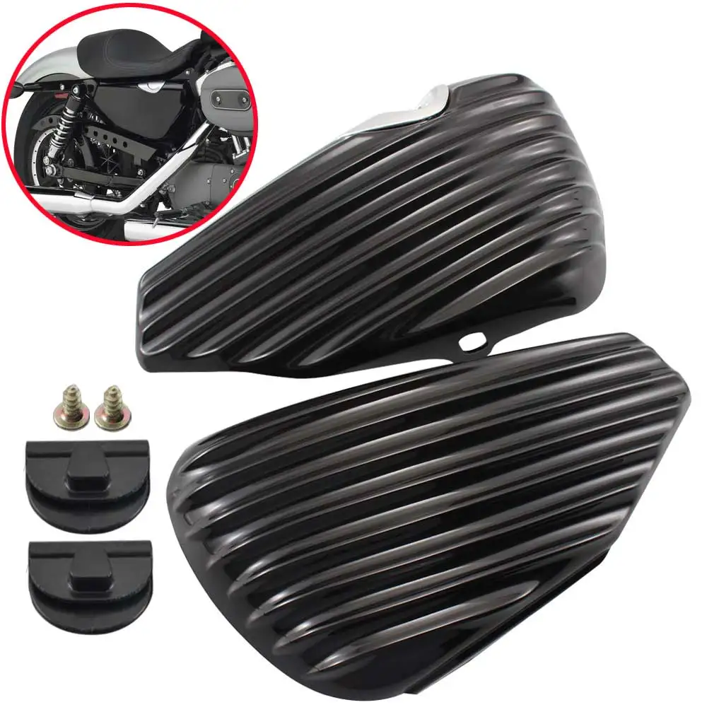 

Боковые аккумуляторные панели мотоцикла, крышка обтекателя, левый и правый комплект защиты масляного бака для Harley Sportster 883 1200 XL883N XL883C 2004-2013