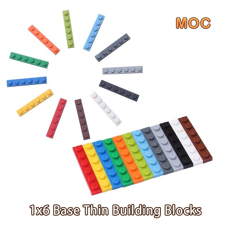 

1x6 Classic Base Thin Building Brick MOC Technocal DIY Educational Splicing Toy Compatible Bricks Child Creative Interactive Toy