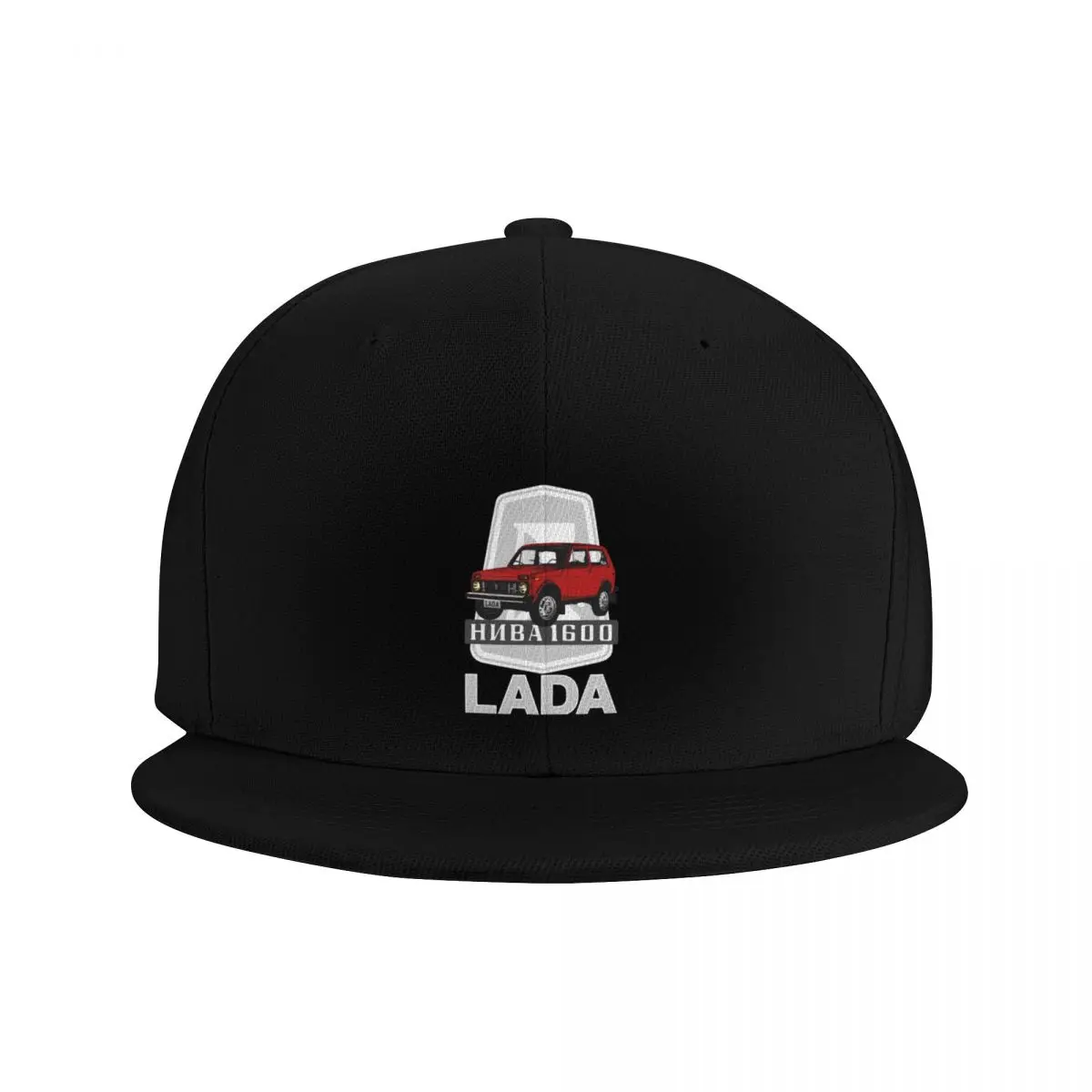 Lada Niva 1600 Logo (red on black) Baseball Cap Streetwear Beach sun hat Baseball Men Women's