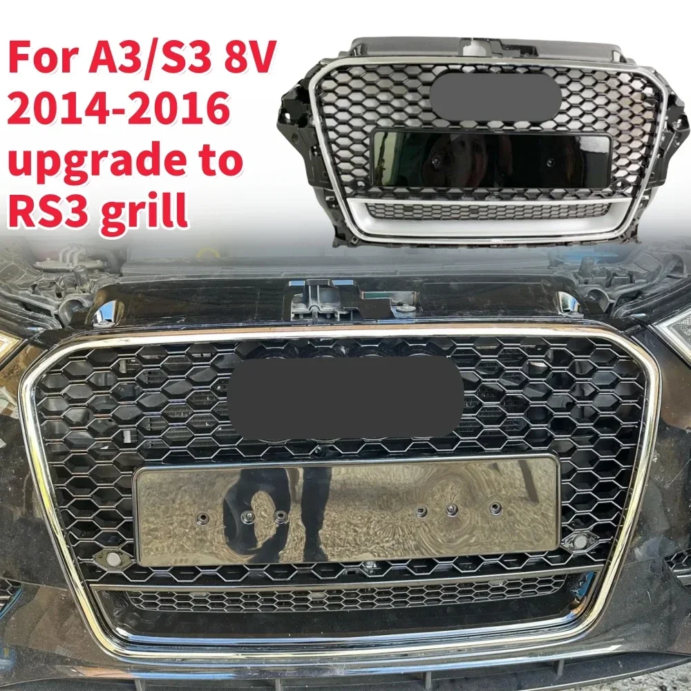 

Racing Grills Front Hood Grille Car Front Bumper Grill Center Grille for RS3 Grill for A3/S3 8V 2014-2016