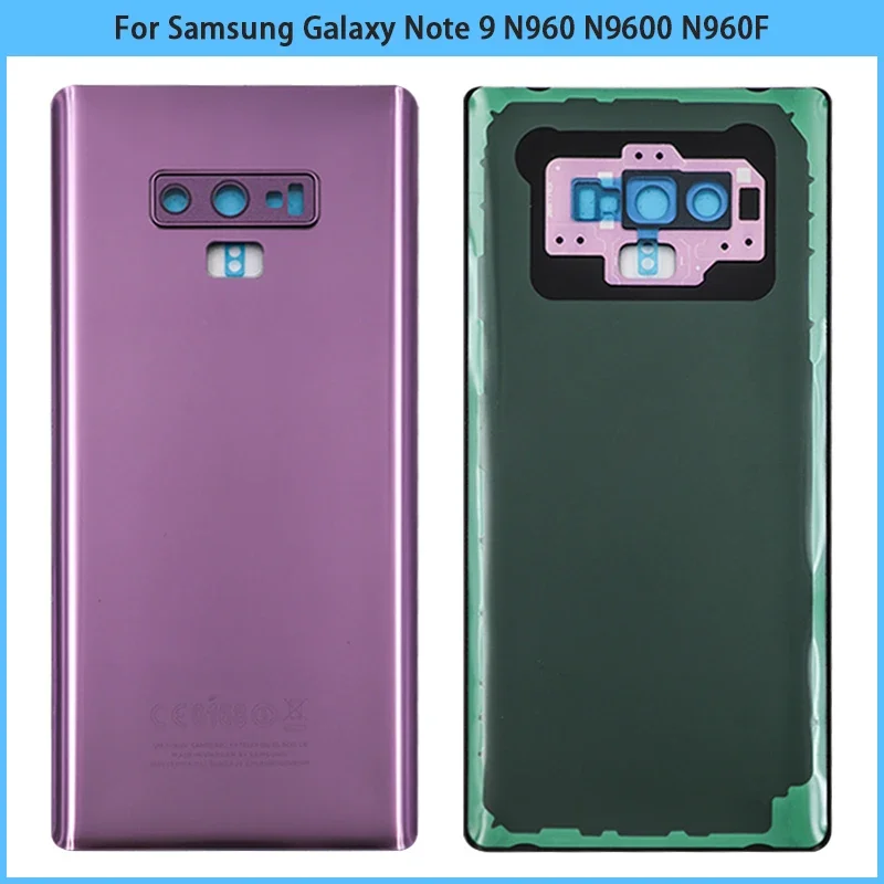 For Samsung Galaxy Note 9 Note9 N960 N9600 N960F Battery Back Cover Rear Door 3D Glass Panel Housing Case Camera Lens Adhesive